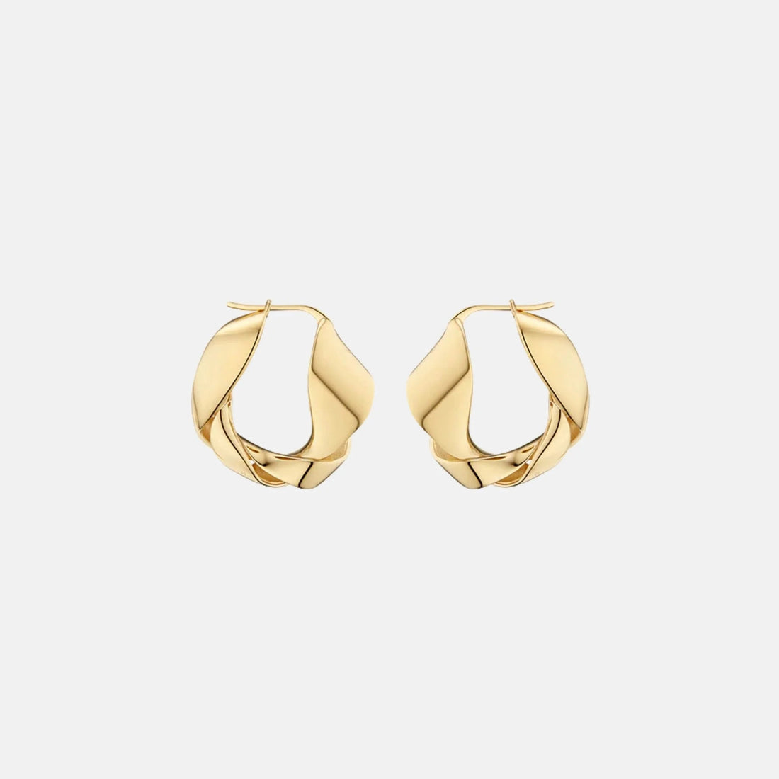 Eole Wavy Hoop Earrings Gilded Edition