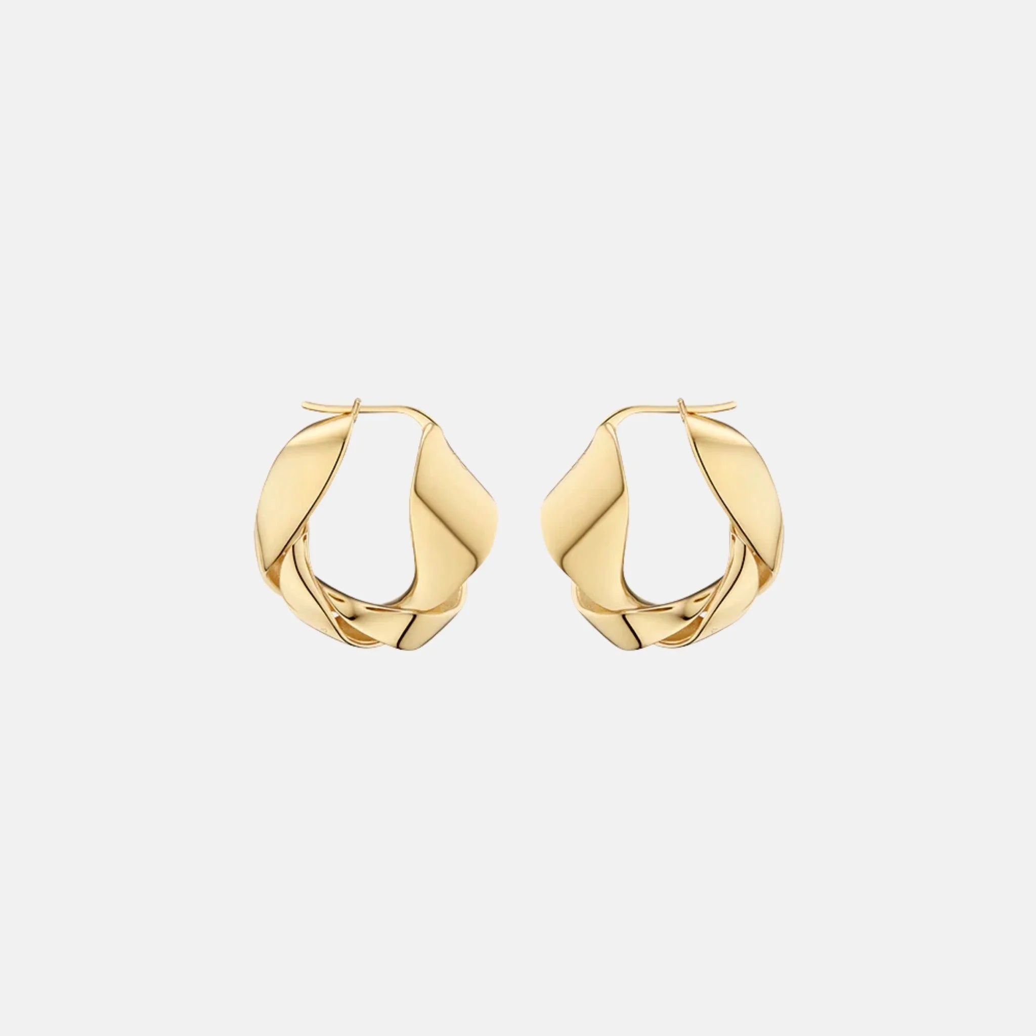 Eole Wavy Hoop Earrings Gilded Edition