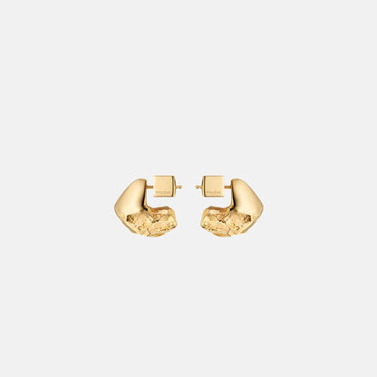 Eroz Stud Earrings 24 Carat Gold Gilded Edition