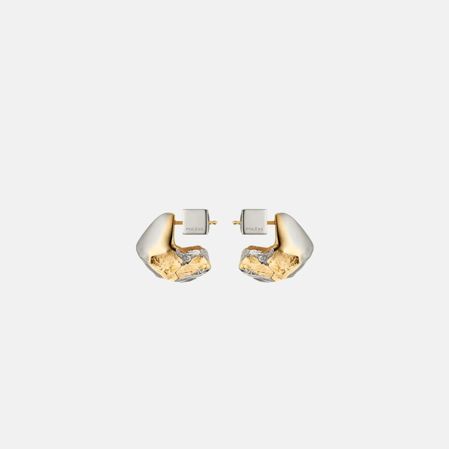 Eroz Stud Earrings Duo Palladium with 24 Carat Gold Plating