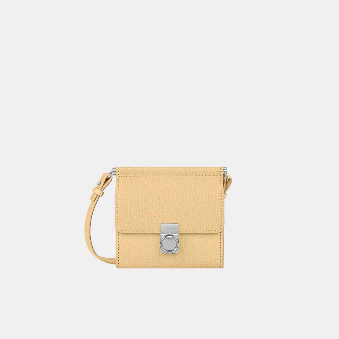 Numero Sept Crossbody Wallet In Grain Textured Calf Leather