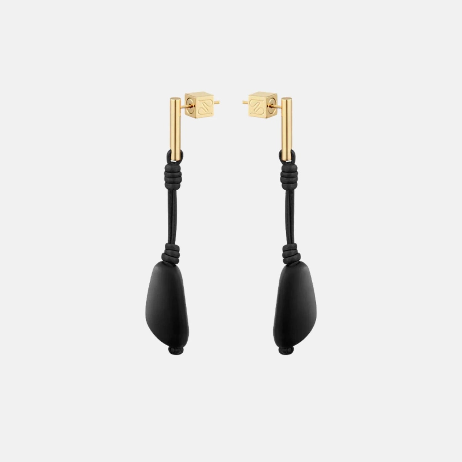 Tere Drop Earrings Black Marble Edition