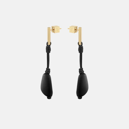 Tere Drop Earrings Black Marble Edition