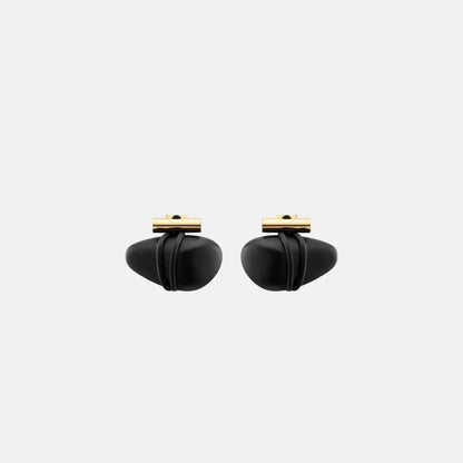 Tere Stud Earrings Black Marble Edition