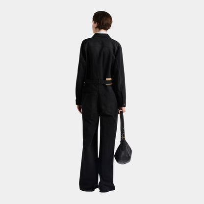 Black Denim Jumpsuit