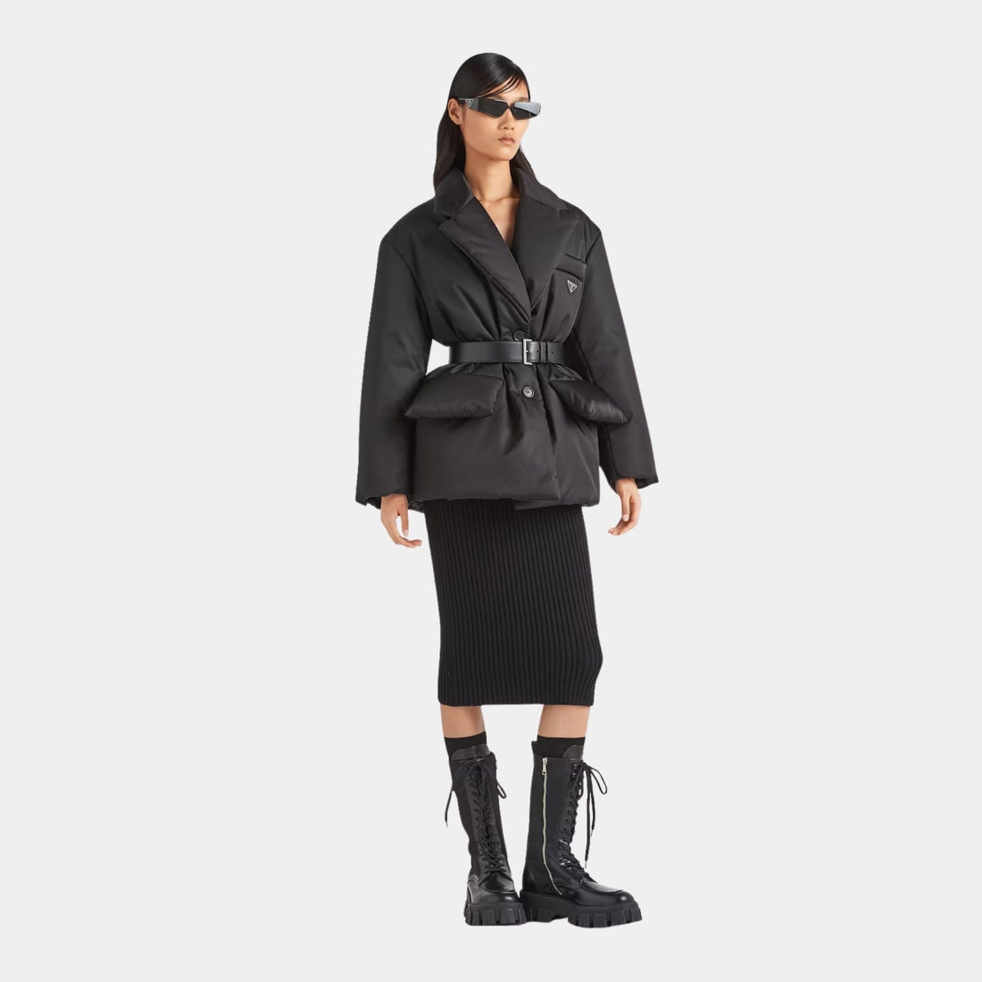 Black Re-Nylon Down Jacket