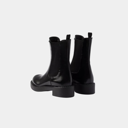 Brushed Leather Chelsea Boots