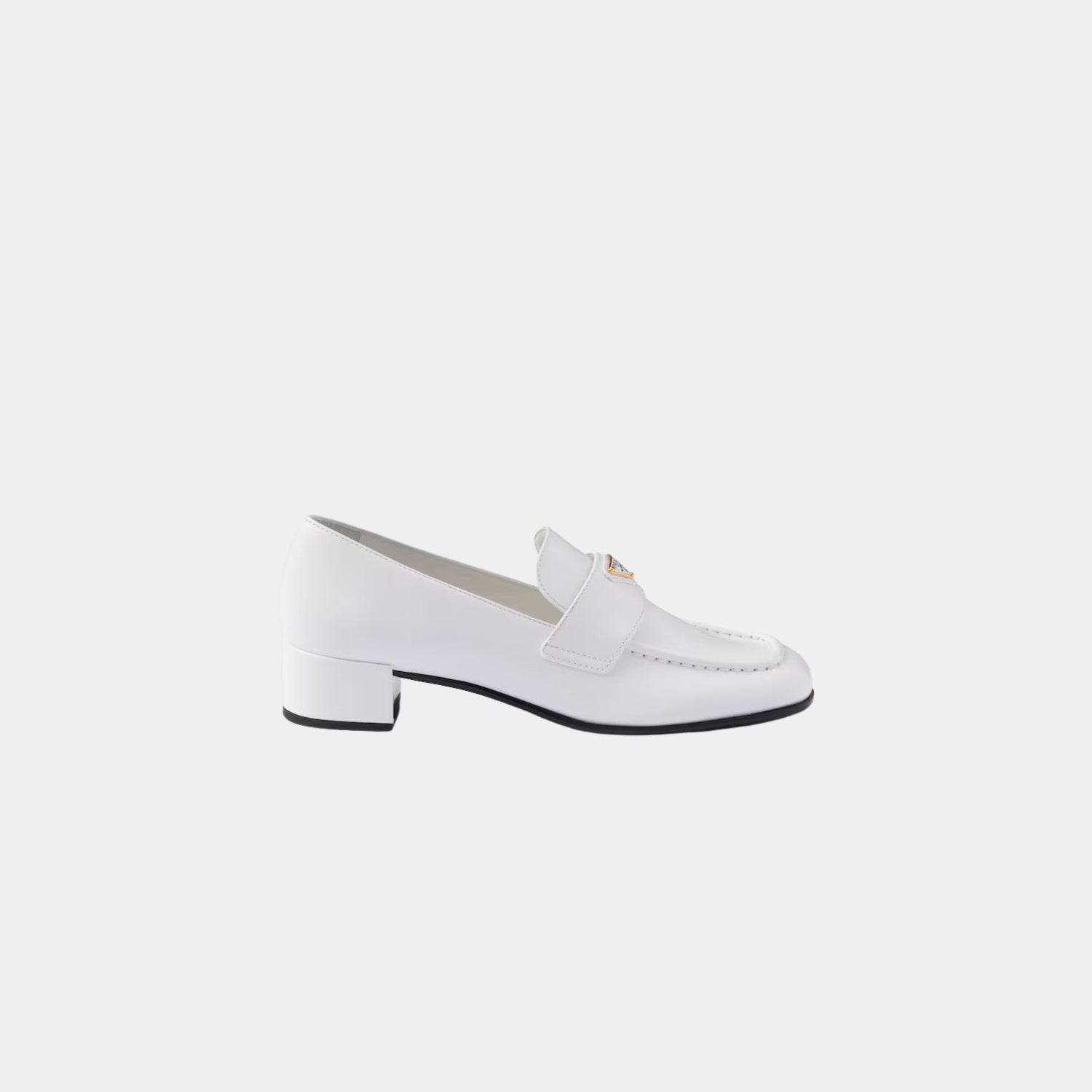 Brushed Leather Heeled Loafers