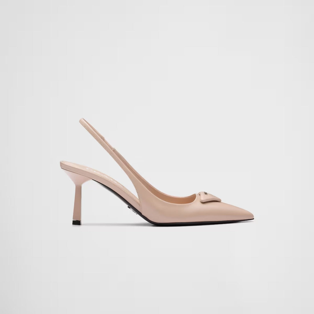 Brushed Leather Slingback Pumps