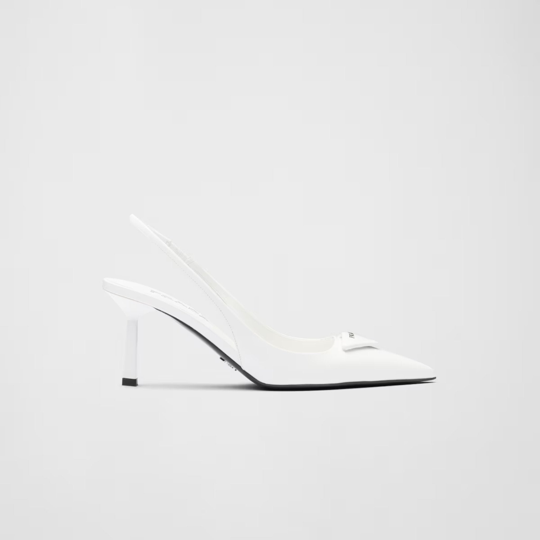 Brushed Leather Slingback Pumps