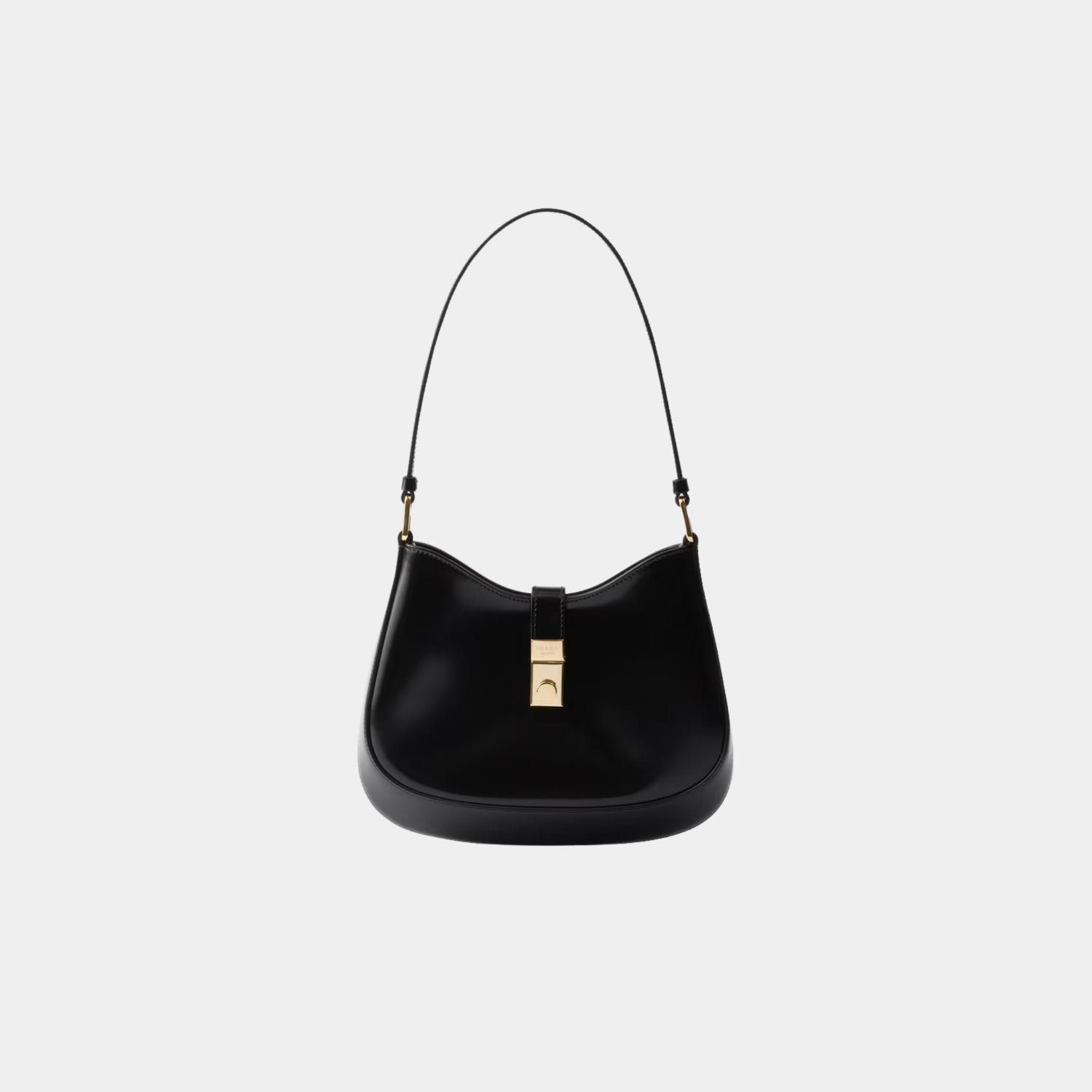 Cleo Brushed Leather Shoulder Bag With Clasp Closure
