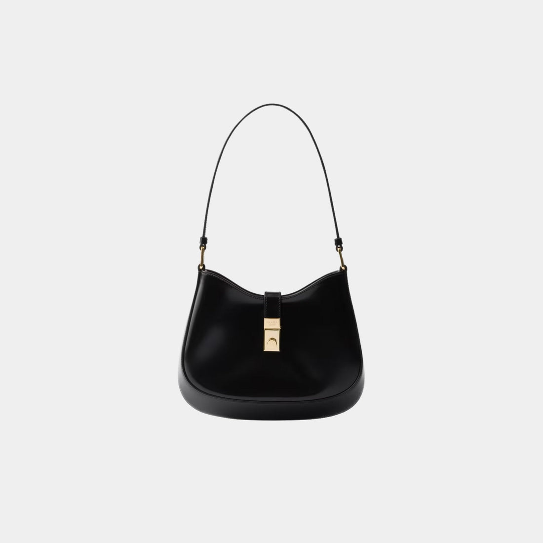 Cleo Brushed Leather Shoulder Bag With Clasp Closure