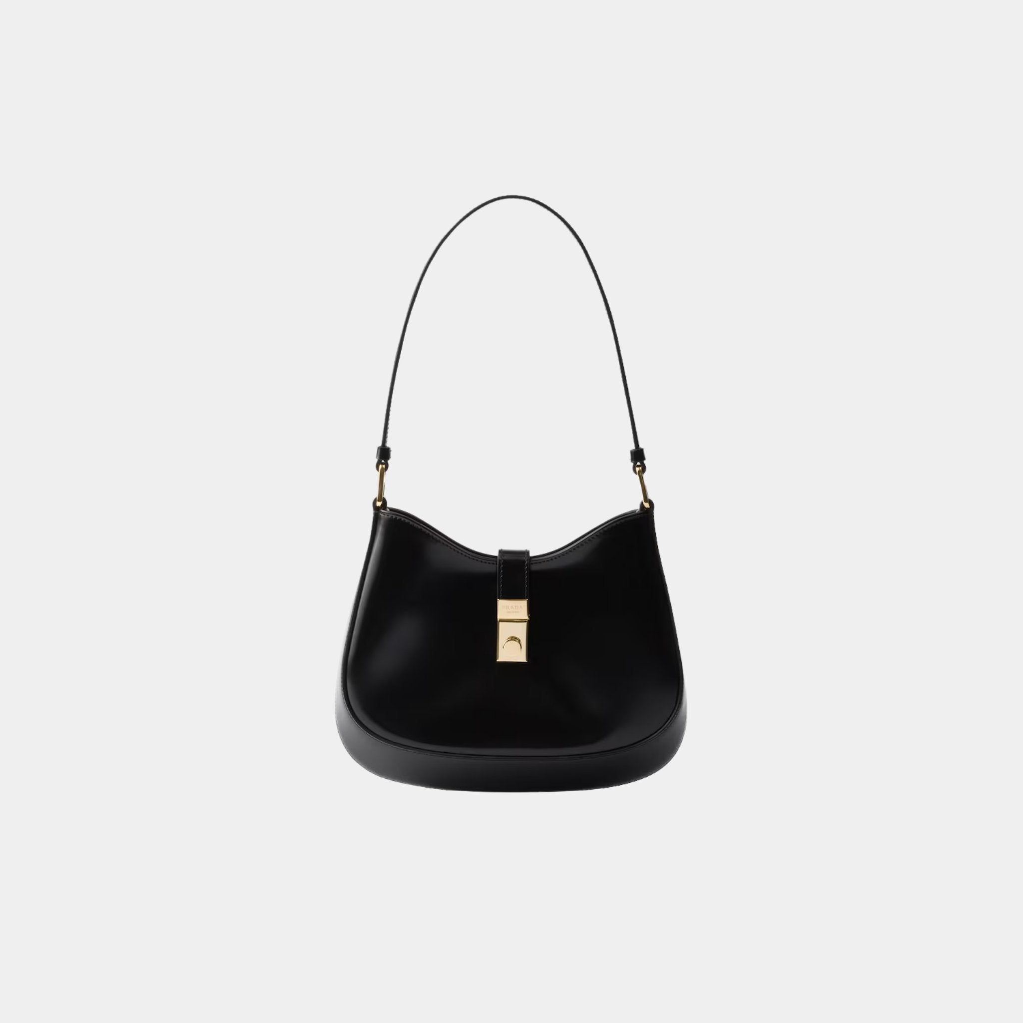 Cleo Brushed Leather Shoulder Bag With Clasp Closure