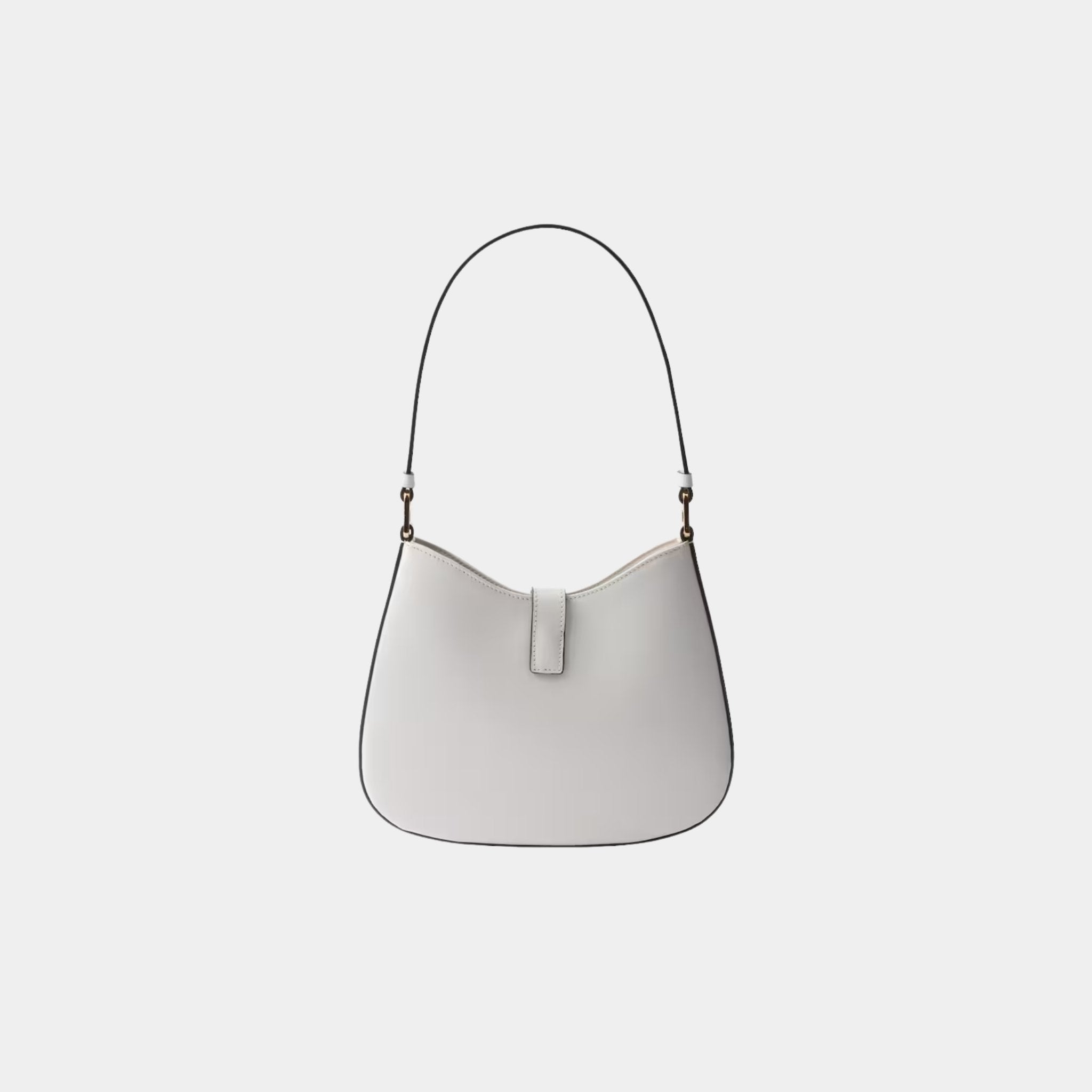 Cleo Brushed Leather Shoulder Bag With Clasp Closure
