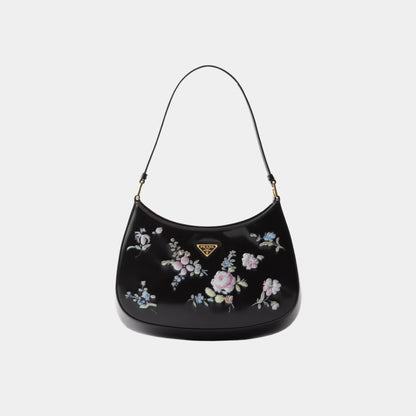 Cleo Printed Brushed Leather Shoulder Bag