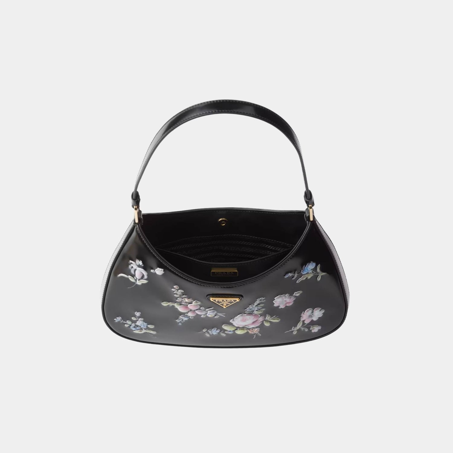 Cleo Printed Brushed Leather Shoulder Bag