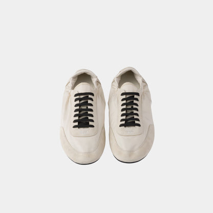 Collapse Re-Nylon And Suede Sneakers