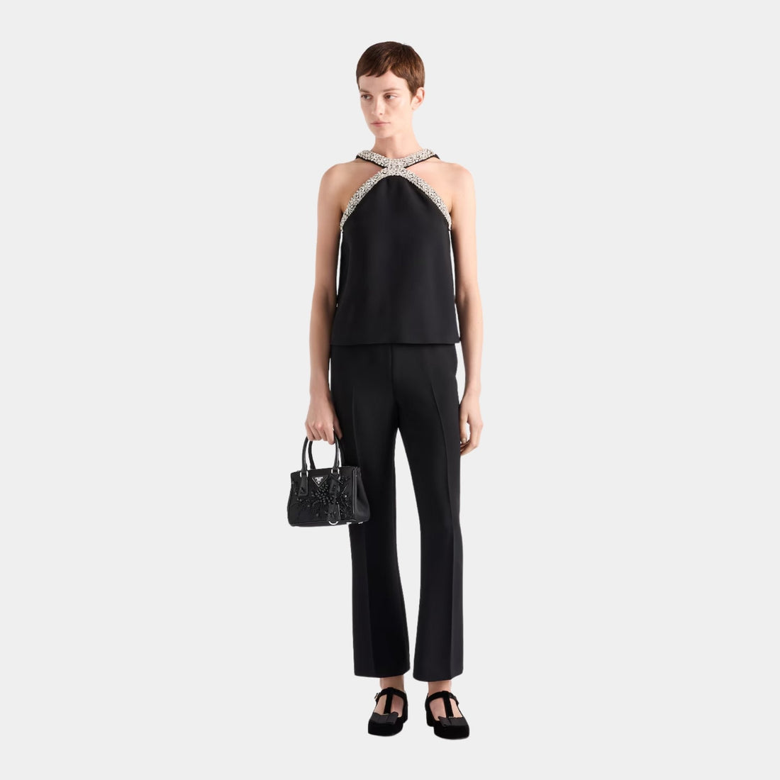 Embroidered Cady Top Embroidered Design
