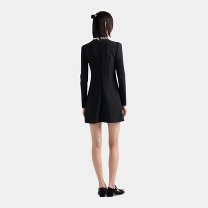 Embroidered Sablè Compact Mini Dress