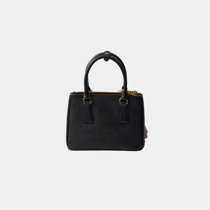 Galleria Saffiano Leather Mini Bag With Nappa Leather Flowers