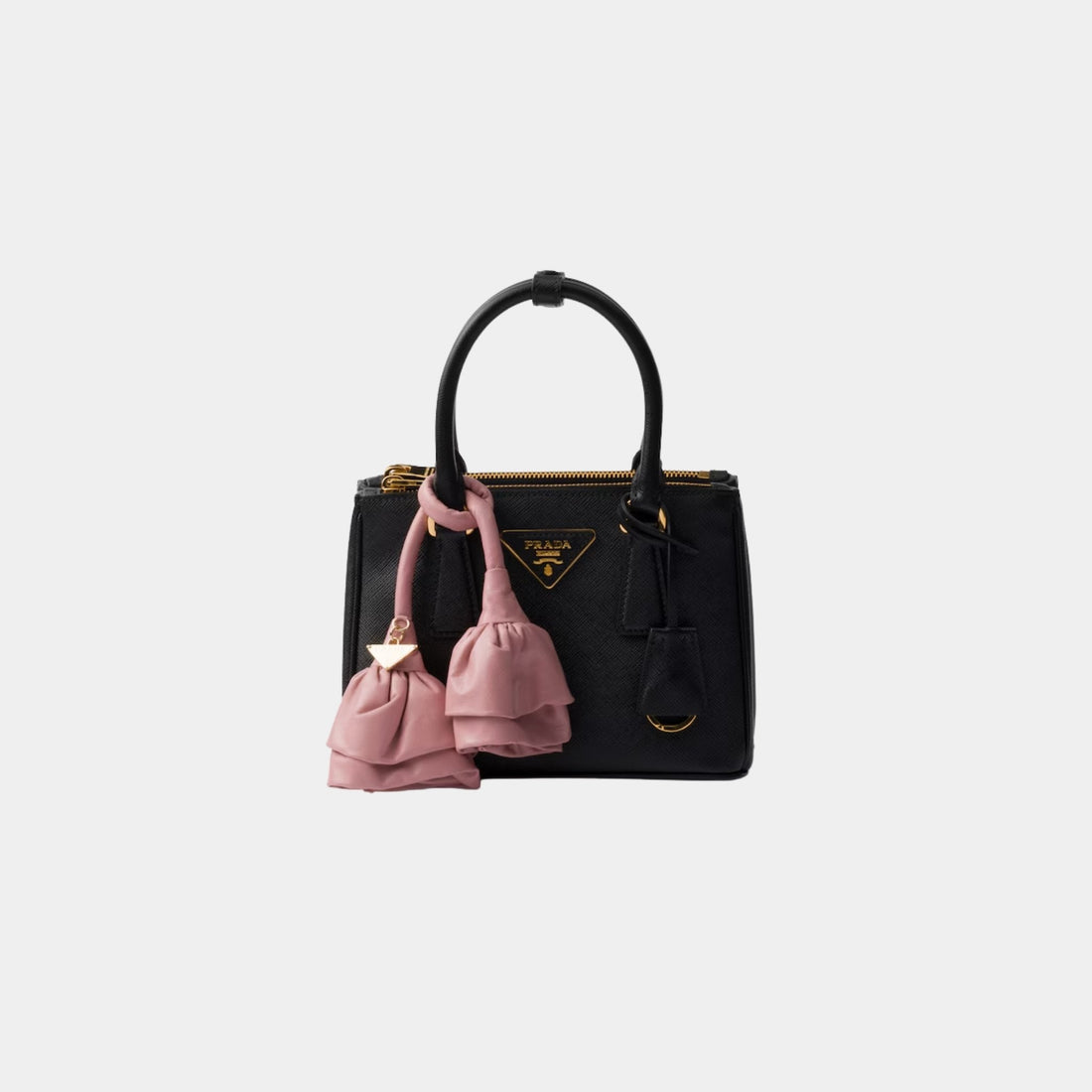 Galleria Saffiano Leather Mini Bag With Nappa Leather Flowers