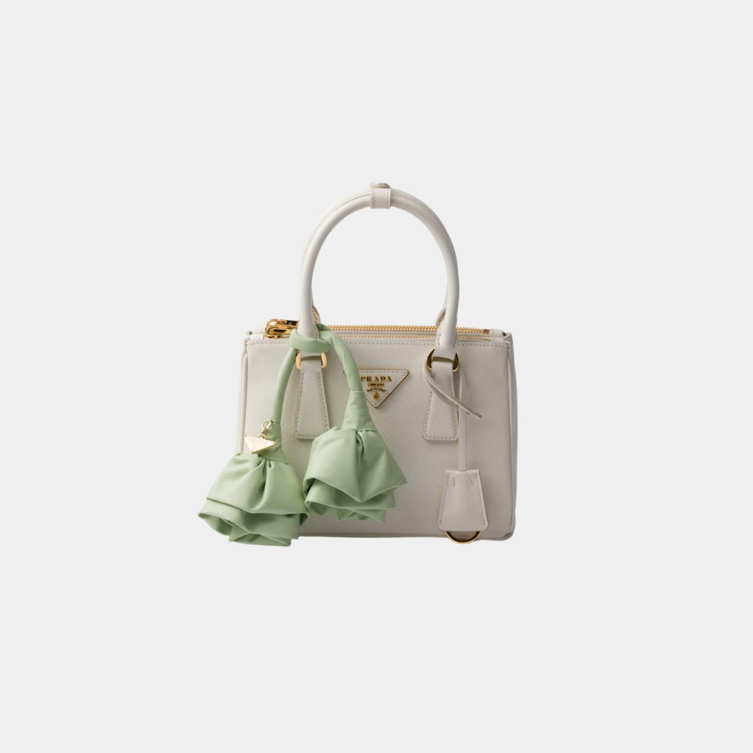Galleria Saffiano Leather Mini Bag With Nappa Leather Flowers