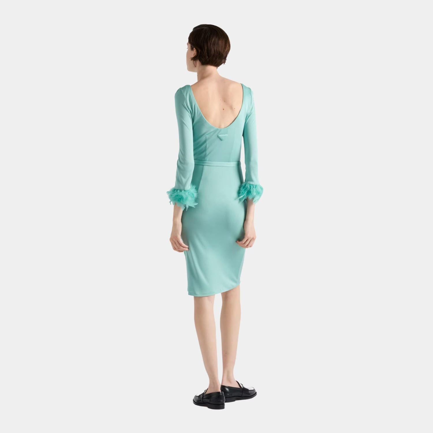Jade Green Organzine Dress