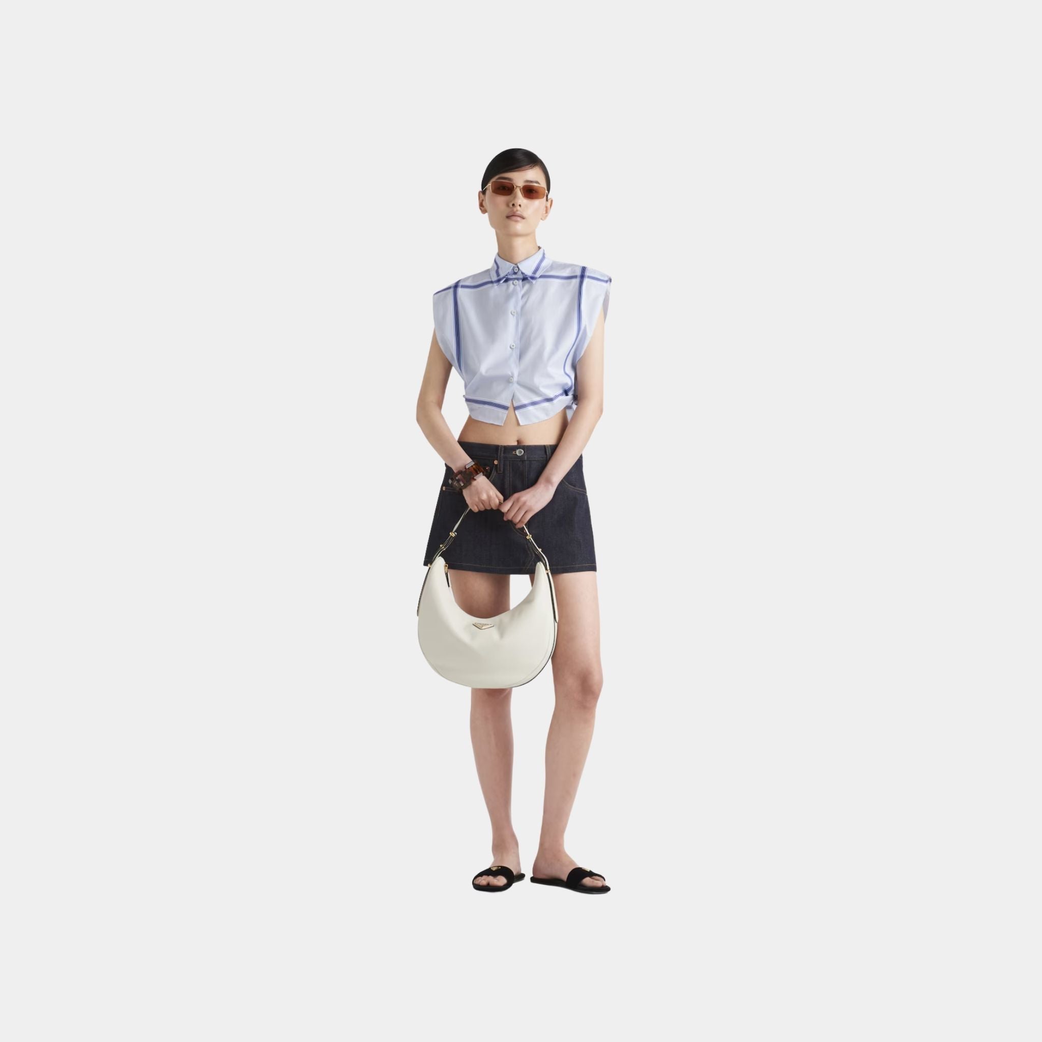 Large Calfskin Leather Shoulder Bag