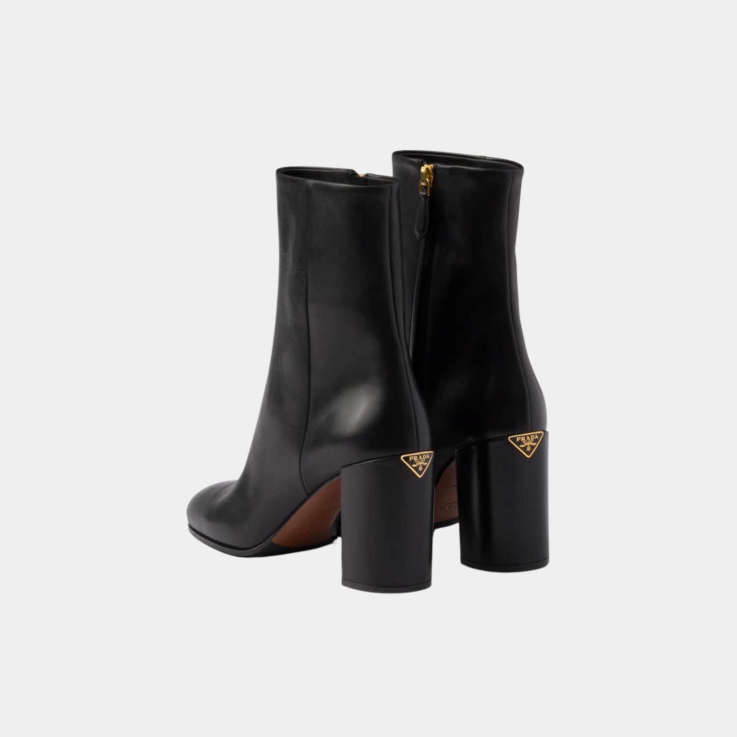 Leather High Heeled Booties