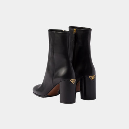 Leather High Heeled Booties