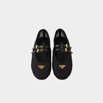 Mesh Fabric Ballerinas