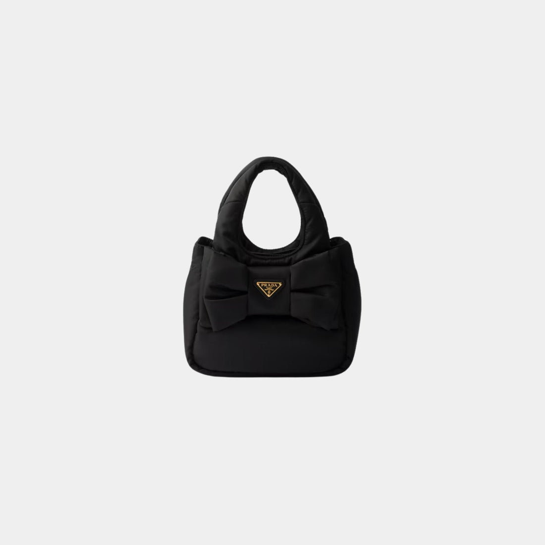 Padded Re-Nylon Mini Bag With Bow
