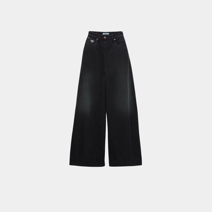 Palazzo Black Denim Jeans