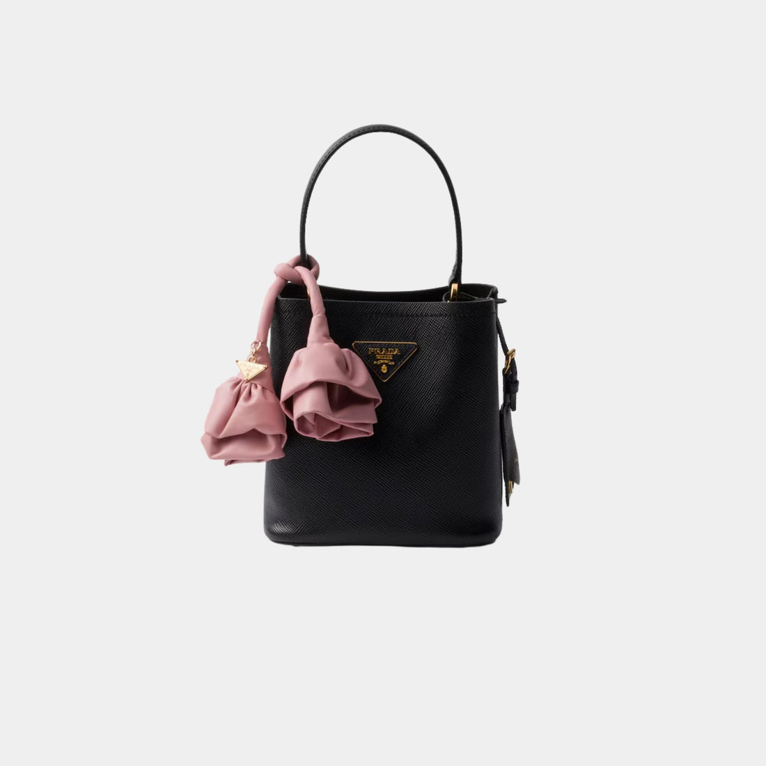 Panier Saffiano Leather Mini Bag With Nappa Leather Flowers