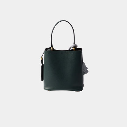 Panier Saffiano Leather Mini Bag With Nappa Leather Flowers