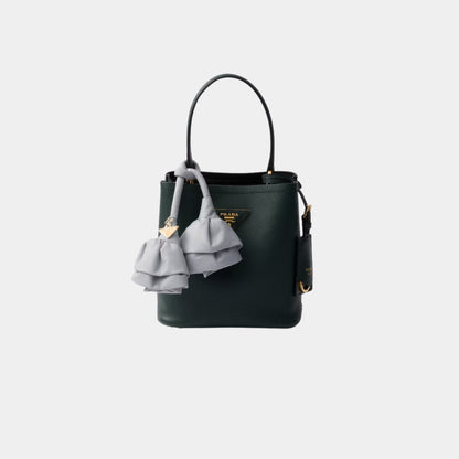 Panier Saffiano Leather Mini Bag With Nappa Leather Flowers