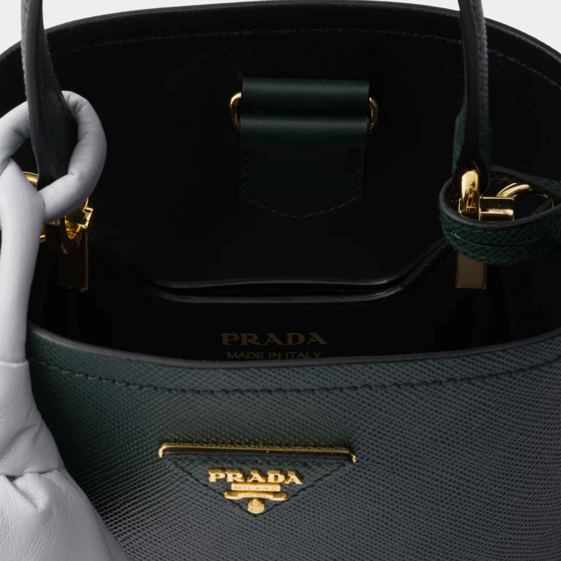 Panier Saffiano Leather Mini Bag With Nappa Leather Flowers