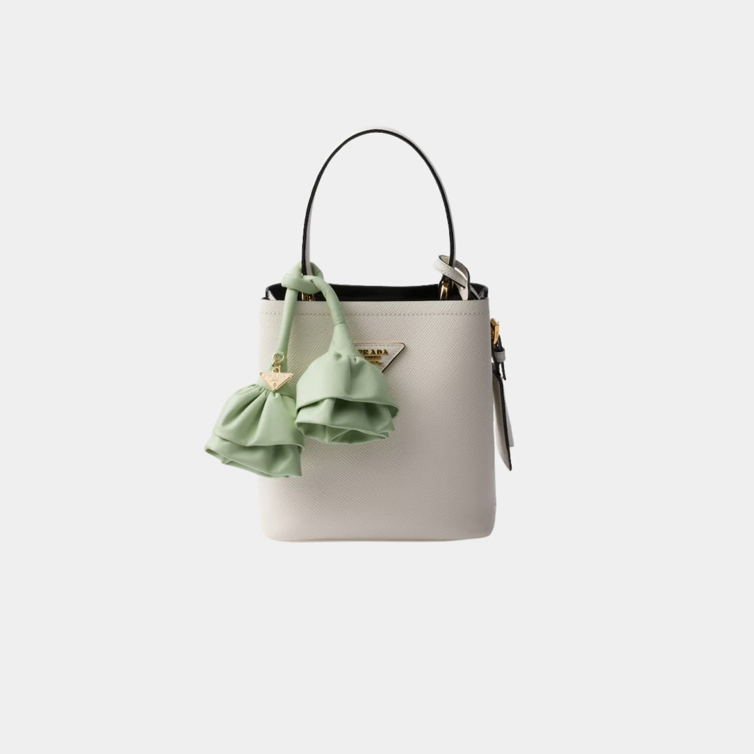Panier Saffiano Leather Mini Bag With Nappa Leather Flowers