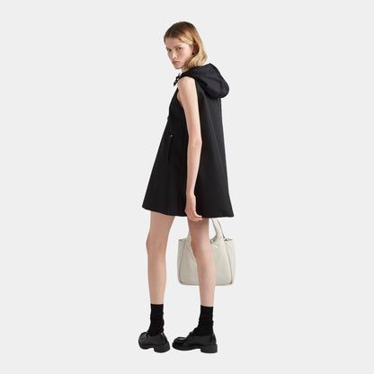 Re-Nylon Black A-Line Mini-Dress