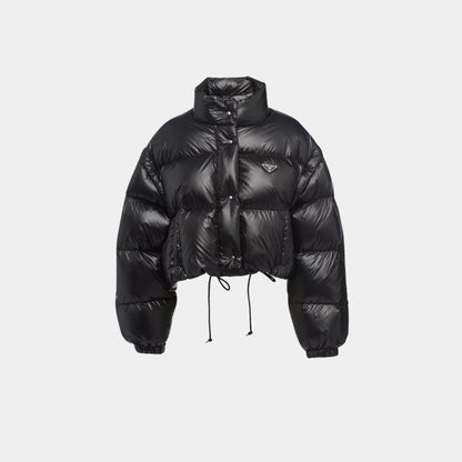 Re-Nylon Cropped Convertible Down Jacket