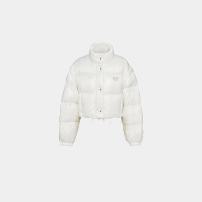 Re-Nylon Cropped Convertible Down Jacket