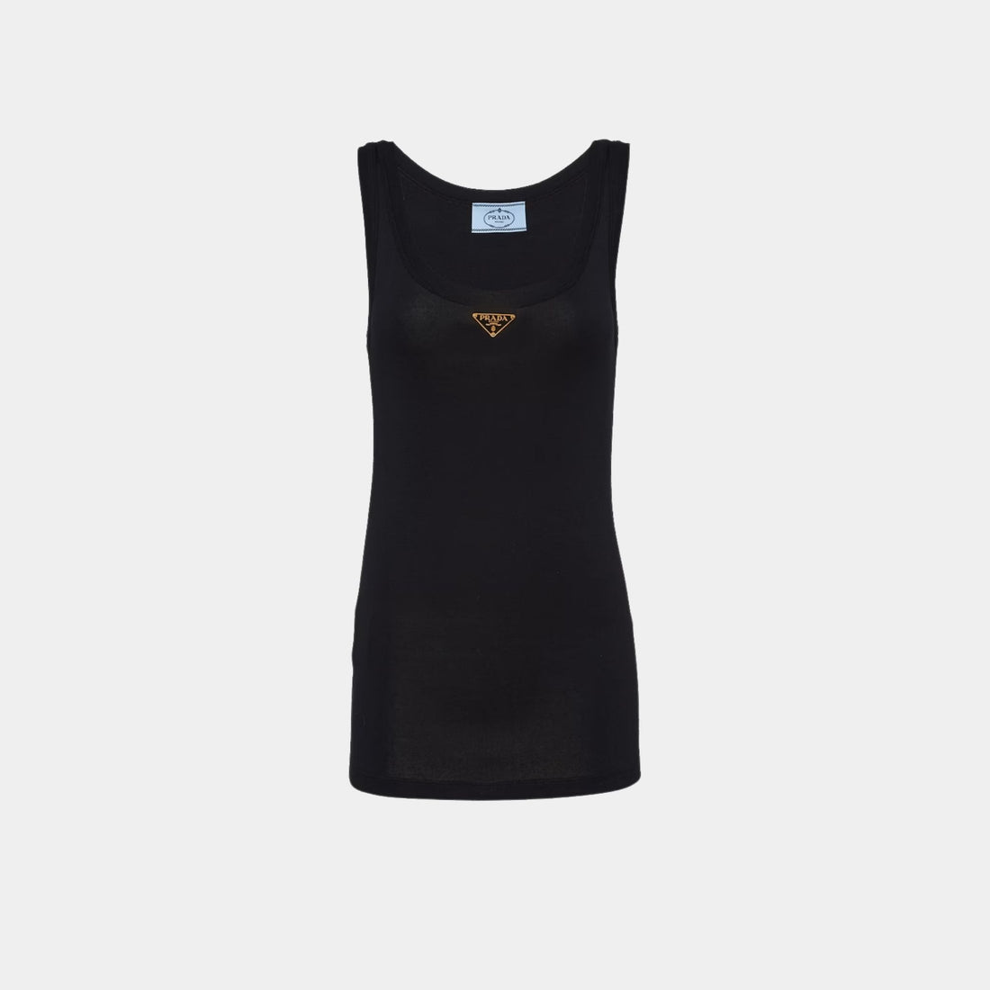 Ribbed Knit Jersey Tank Top
