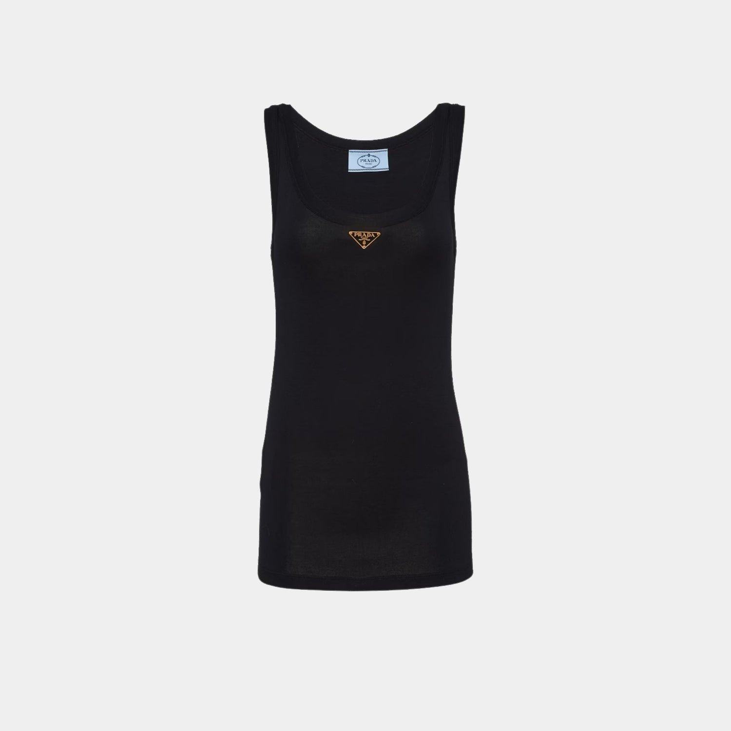 Ribbed Knit Jersey Tank Top