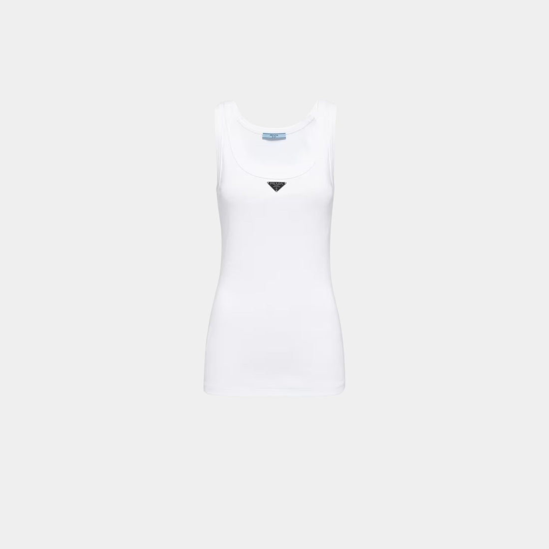 Ribbed Knit Jersey Tank Top