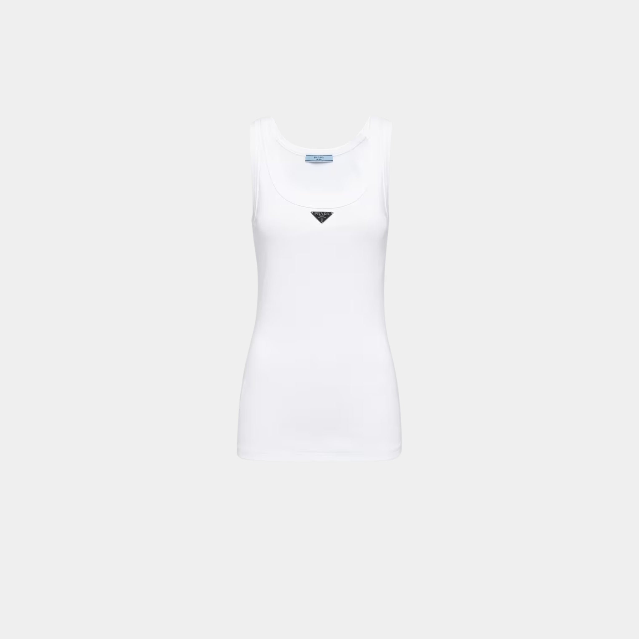 Ribbed Knit Jersey Tank Top