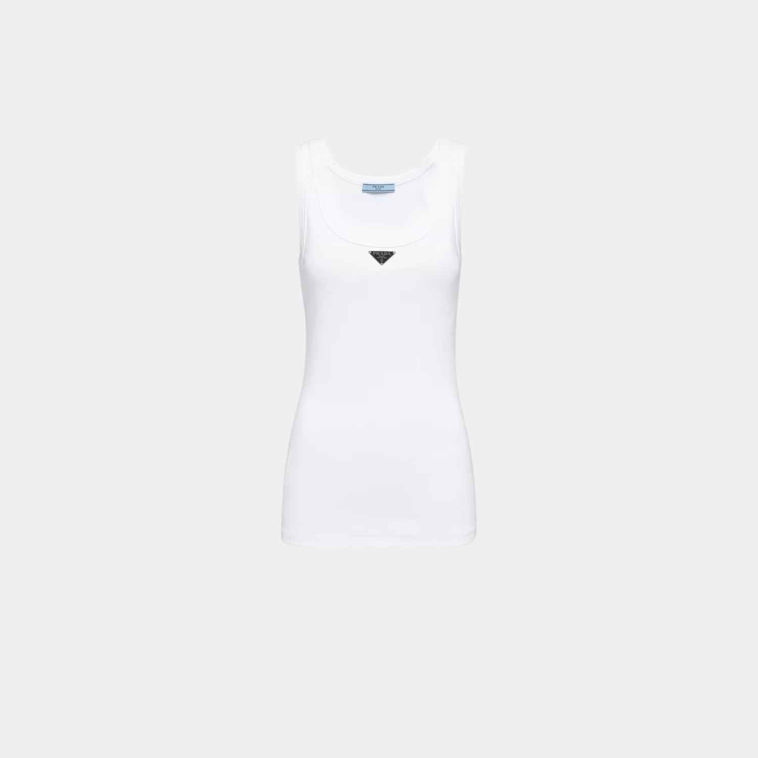 Ribbed Knit Jersey Tank Top