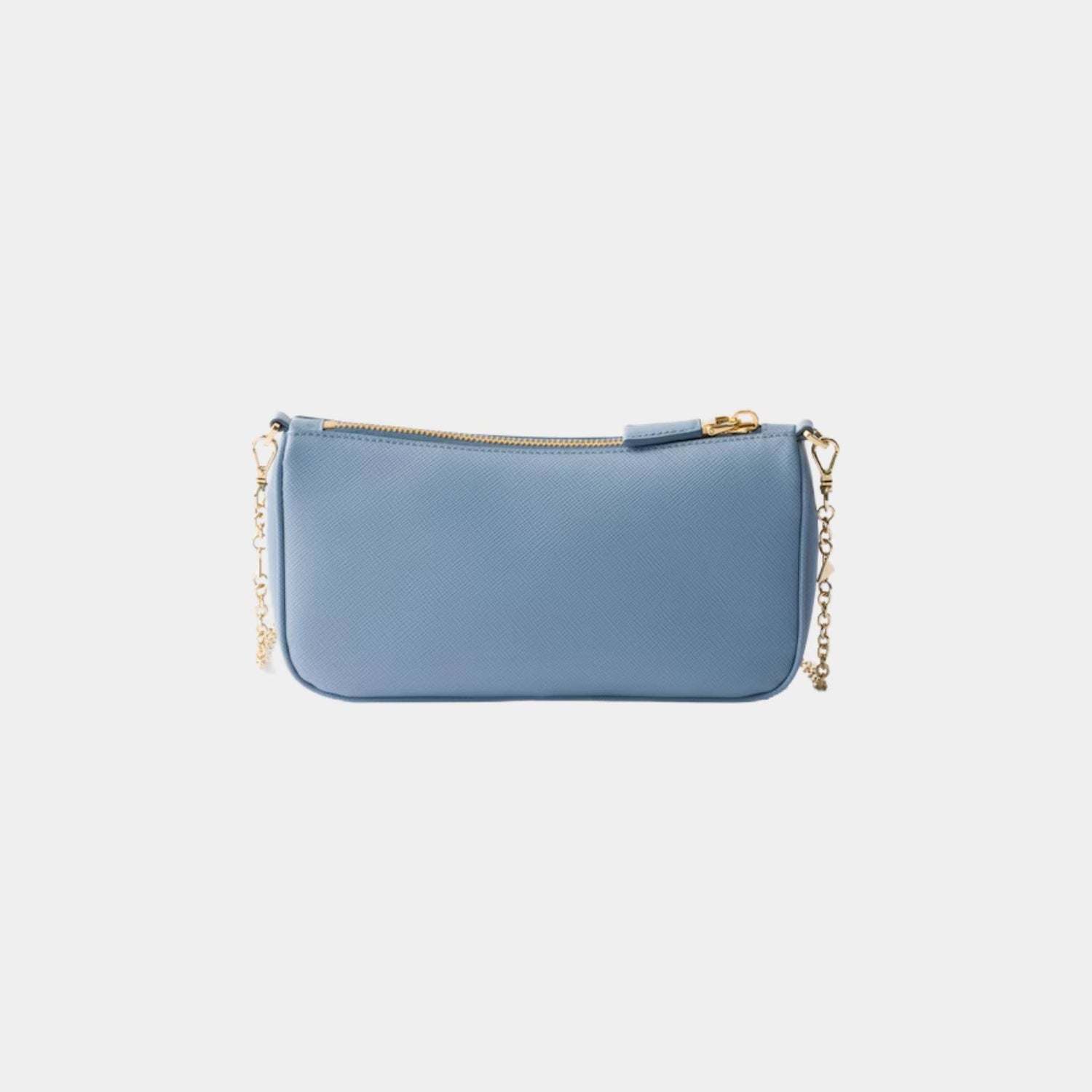 Saffiano Leather Mini Bag With Chain Shoulder Strap