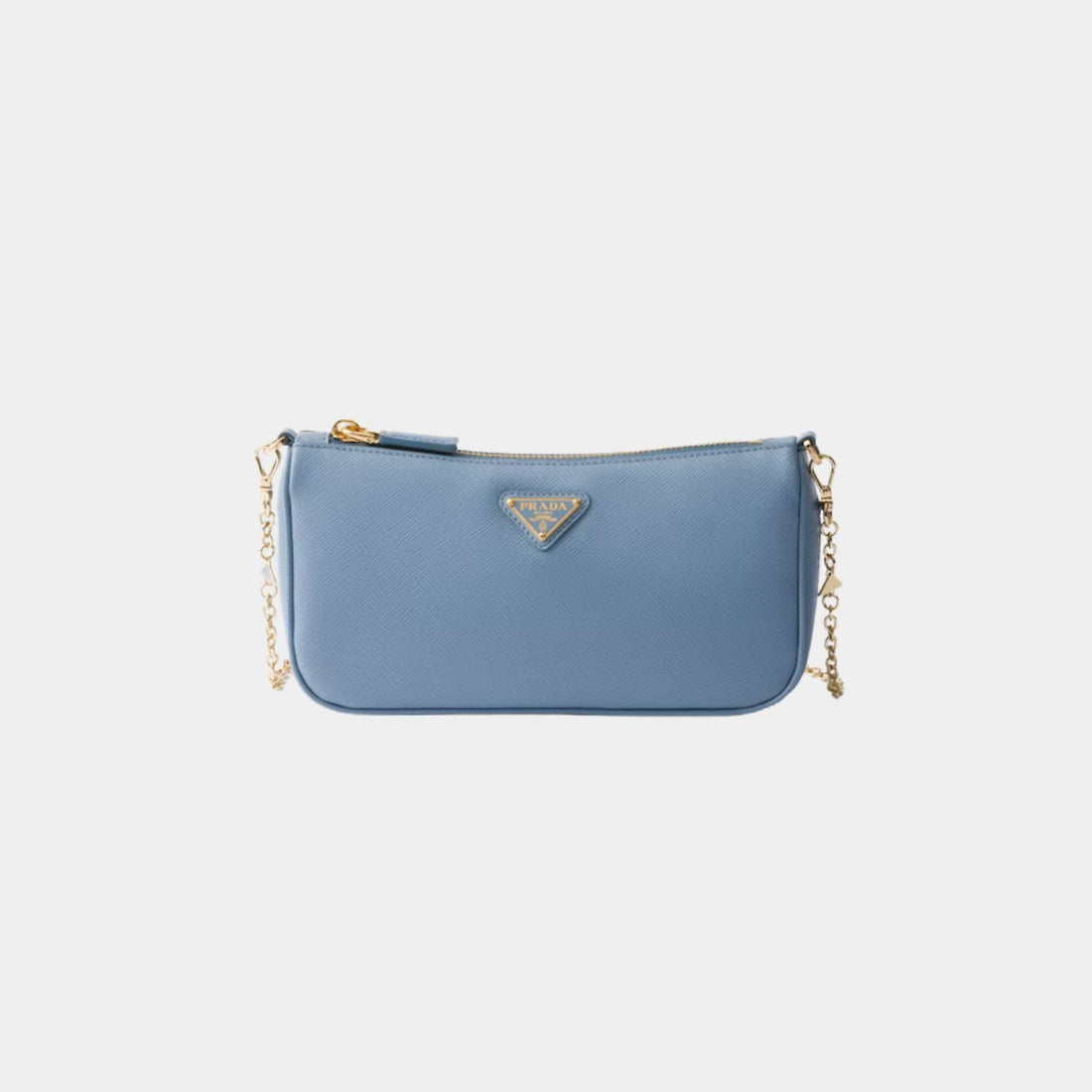 Saffiano Leather Mini Bag With Chain Shoulder Strap