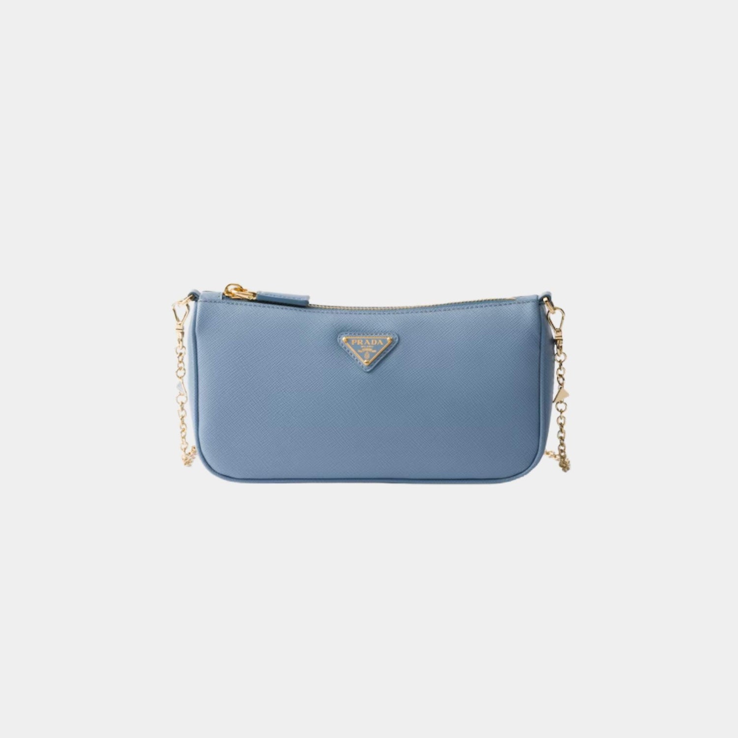 Saffiano Leather Mini Bag With Chain Shoulder Strap