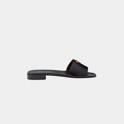 Saffiano Patent Leather Slides